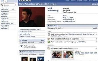Perfil de Mark Zuckerberg en Facebook