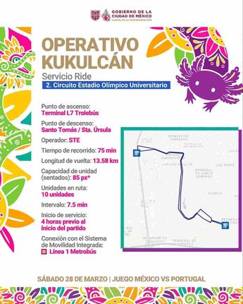 Ride Circuito Estadio Olímpico Universitario | Gobierno CdMx