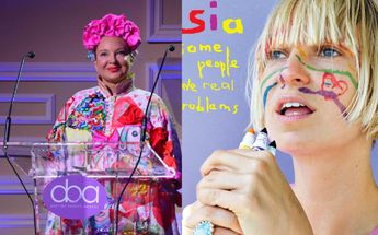 Sia a la derecha con una foto en la ceremonia tras su 'facelifting' y Sia a la izquierda en la portada de su primer álbum / Instagram