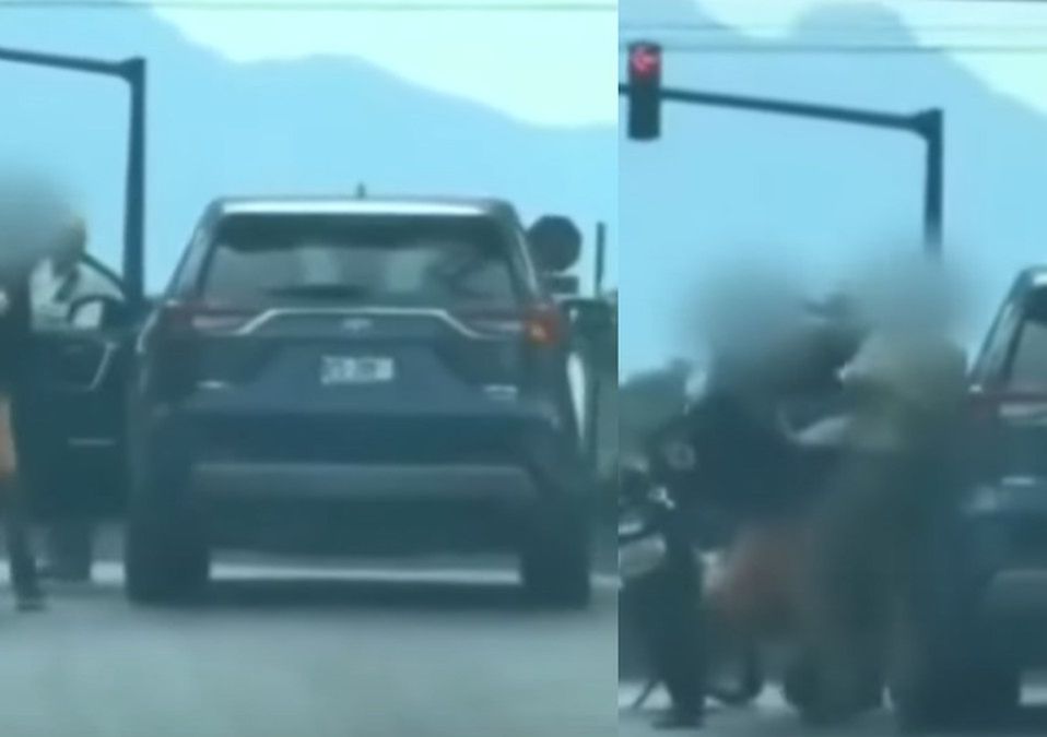 Los hombres forcejearon y pelearon en medio de la circulación.| Especial