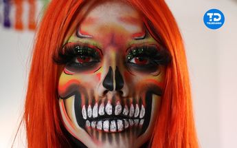 Alexa Torreblanca plasma su pasión en sus obras de maquillaje artístico, una inspiración en el Día de Muertos |