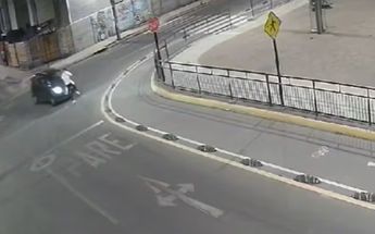 Momento exacto en que el hombre es atropellado