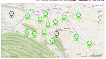 Dos estaciones se encontraban en mantenimiento, por lo que no se pudo medir la calidad del aire. | Cortesía