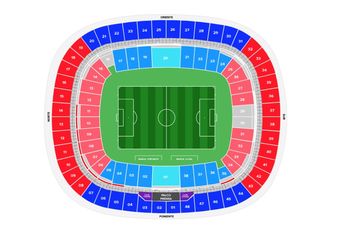 Mapa de zonas en el Estadio Akron para Chivas vs León