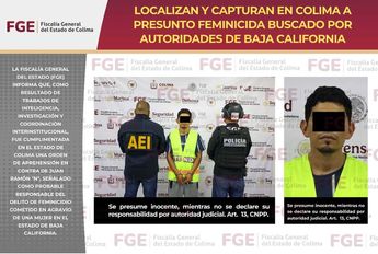 Autoridades destacaron la detención después del inicio de la búsqueda a finales de 2025. | Fiscalía de Colima