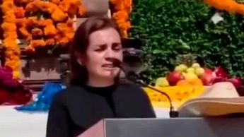 Grecia Quiroz, esposa de Carlos Manzo, conmueve durante homenaje al alcalde de Uruapan