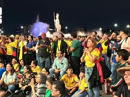 Afición colombiana se mantiene en vilo durante el partido de Colombia vs RD Congo | Usi Toledo