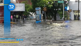 Calles inundadas por lluvia en Guadalajara / Martha Calvillo