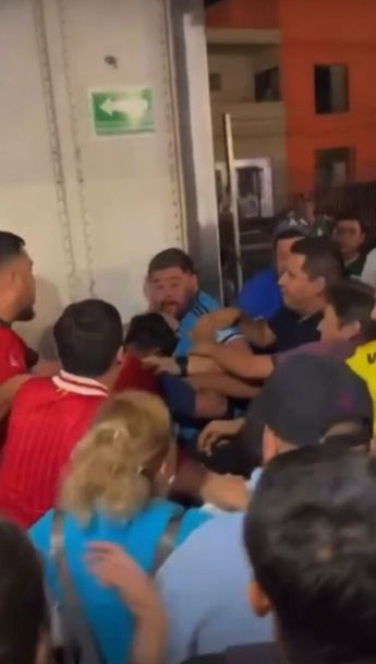 En las imágenes se aprecia cómo se registra una agresión por parte del jugador hacia el árbitro.