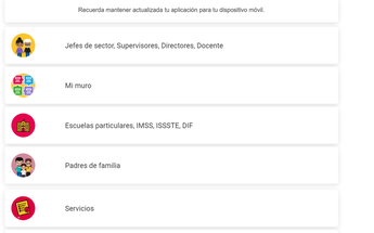 Menú de RecreApp de la Secretaría de Educación Jalisco / SEJ