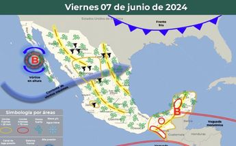 Clima México viernes 7 de junio