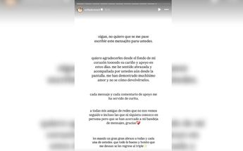 Este fue el mensaje que publicó Sofia Donoso. | Especial