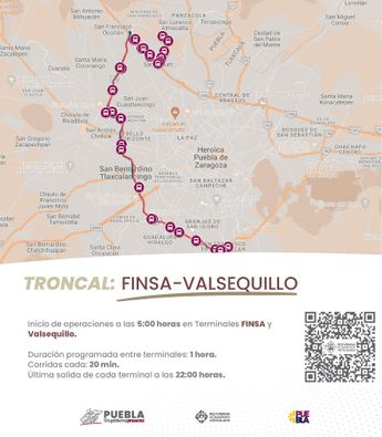 Este será el recorrido completo de la línea 4 de RUTA en Puebla / Cortesía