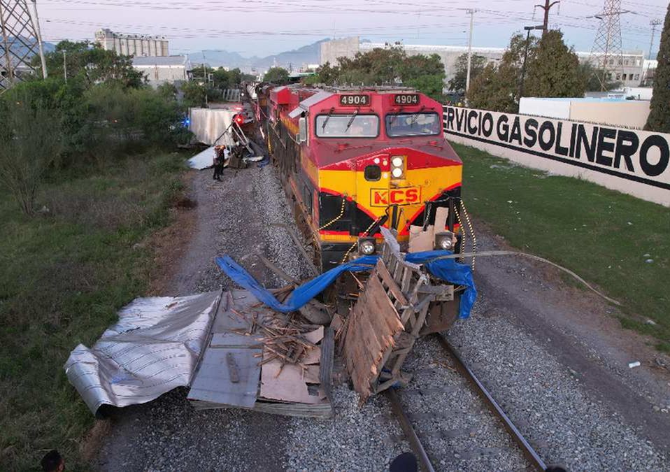 Este lunes se registró un accidente ferroviario en Guadalupe, Nuevo León. | Omar Benavides