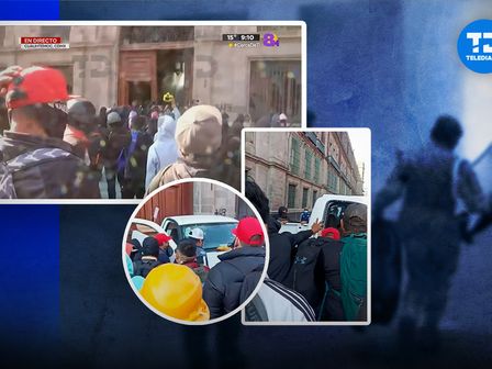 Los manifestantes trataron de entrar a Palacio Nacional, donde fueron confrontados por el Ejército / Antonio Texta.