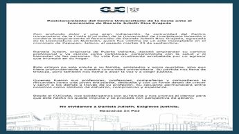 La comunidad universitaria exige justicia tras la muerte de dos estudiantes en hechos de violencia ocurridos en Jalisco