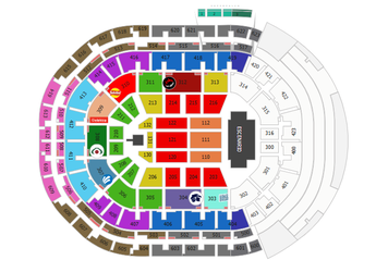 Mapa de zonas de Arena Guadalajara para el concierto de Carlos Rivera