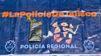 Al sospechoso se le aseguraron dosis de droga. | Policía Regional de Jalisco