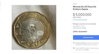 Moneda de 20 pesos Emiliano Zapata