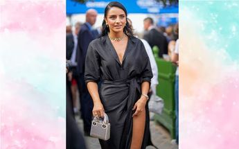 Aislinn Derbez deslumbró en París en la Semana de la Moda con un vestido de raja | Cortesía