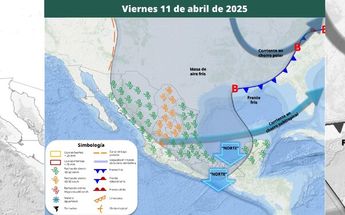 Clima del 11 de abril 2025 en México