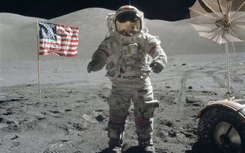 Último hombre sobre la luna en Apolo 17 / NASA