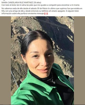 Las hijas de María Candelaria Ruiz han solicitado apoyo en redes sociales. | Especial