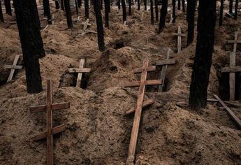 Tumbas vacías después de la exhumación de cuerpos / AFP