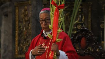 Tomas López Durán fue el Obispo encargado de dirigir la misa del Domingo de Ramos en Puebla / Melanie Torres