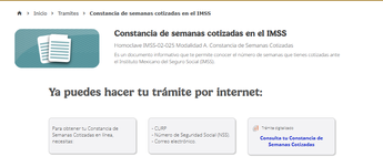 Registro de semanas cotizadas en el IMSS