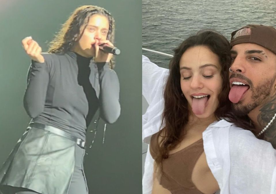 Rosalía llora en pleno concierto por supuesta ruptura con Rauw Alejandro. | Especial