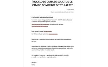 Plantilla de Carta Poder / Recibos CFE