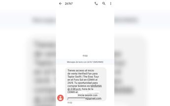 Así es el mensaje que les llegó a los seleccionados para la venta Verified Fan / Captura.