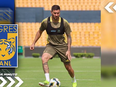 Gignac entrenando previo a la última jornada del Apertura 2024 / @TigresOficial