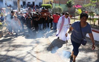 Yanqui Gómez fue velado junto a su familia en su natal Tixtla, Guerrero / Cuartoscuro.