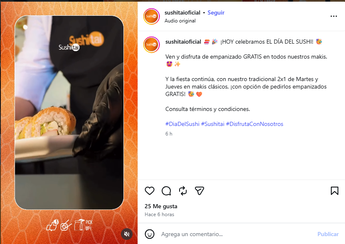 Promociones de Sushitai este 18 de junio por el Día del Sushi