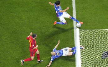 VAR no vio suficiente para anular el gol de Japón ante España.