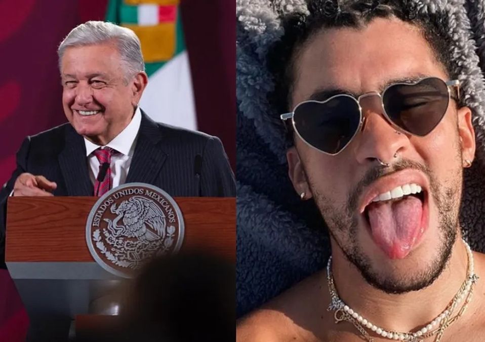 AMLO pide a Bad Bunny dar concierto gratuito en el Zócalo