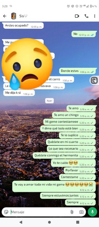 El joven compartió una captura de pantalla de una conversación que evidencia la cercana relación que sostenían.