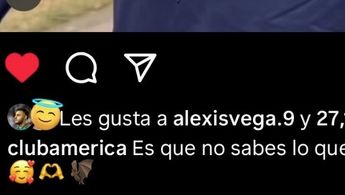 Like de Alexis Vega en una publicación en el Instagram del América. / Captura