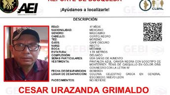 Escobedo, Nuevo León: Cesar Urazanda Grimaldo está desaparecido