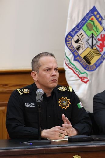El secretario de Seguridad Pública de Nuevo León, Gerardo Escamilla encabezó la conferencia de prensa en materia de seguridad. | Jorge López