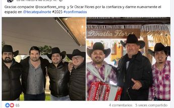 Grupo regio agradece a Óscar Flores. | Especial