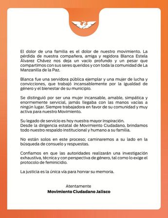 Comunicado de Movimiento Ciudadano Jalisco. | Movimiento Ciudadano Jalisco