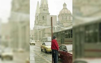 Vista al Expiatorio de Guadalajara cuando nevó en 1997 / Facebook Yo Amo Guadalajara