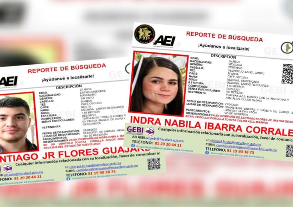 La pareja lleva desaparecida desde el 27 de abril | Especial