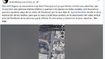 Esto fue lo que publicó la esposa del conductor de Uber. | Especial