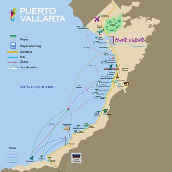 Mapa de Playas de Puerto Vallarta | Visit Puerto Vallarta