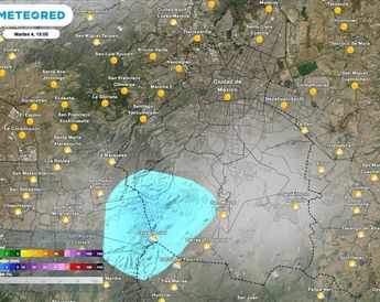 Se prevé lluvia ligera y localizada al suroeste, con acumulados de hasta 2 mm, el resto de la ciudad con buen tiempo / Meteored