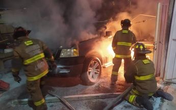 Bomberos sofocan fuego en Tecamac. (Especial)